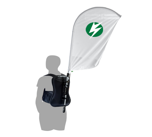 BannerSkandal Material Rucksackfahne Premium