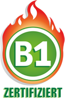 Bannermaterial mit Brandschutzzertifizierung (B1) 